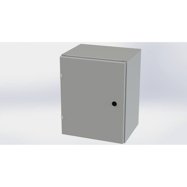 1/4 Turn Latch Electrical Enclosures, 20 in H, 12 in D, 16 in W, NEMA 3R, 4, 12, 13, Carbon Steel